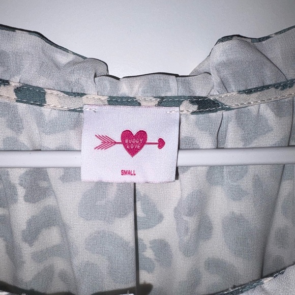 Buddy Love Gray Leopard Print Midi Dress - Picture 2 of 5